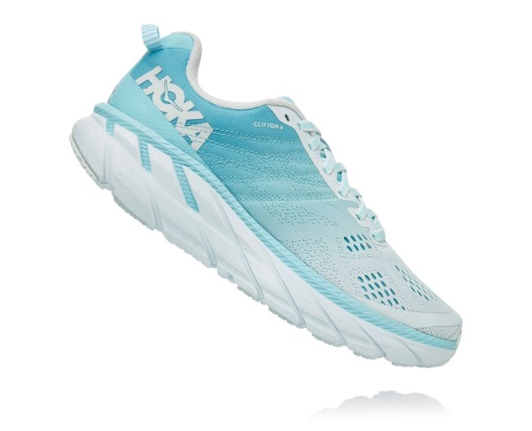 Hoka One One Clifton 6 Womens UK - Blue Running Shoes - ARESX1024